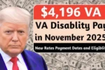 $4,196 VA Disability Pay November 2025