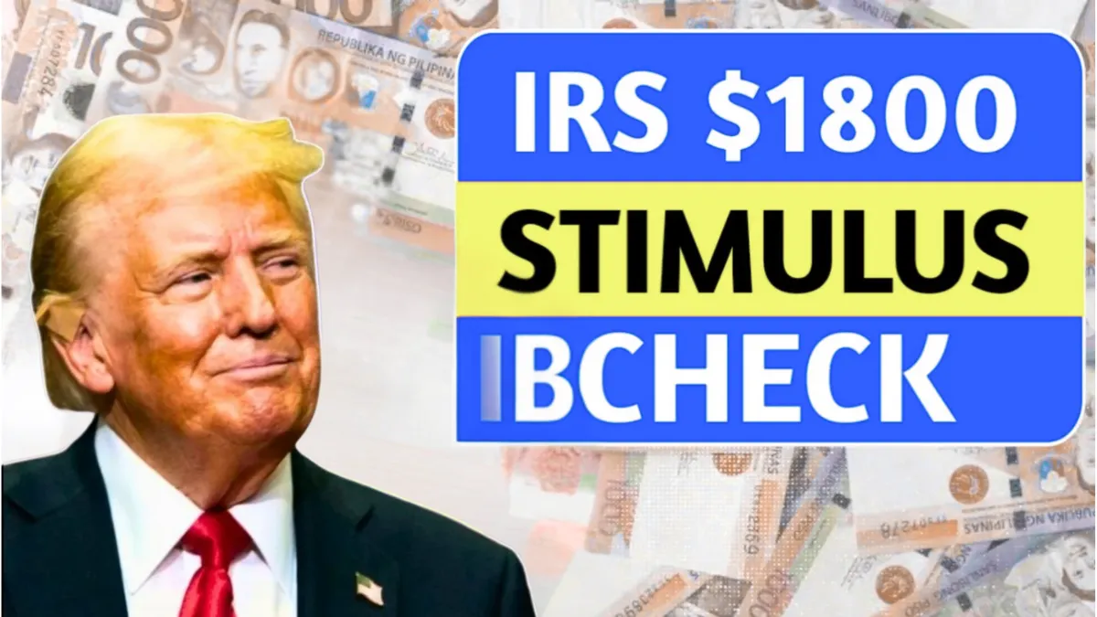 IRS $1800 Stimulus Check